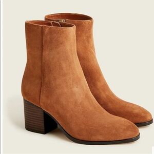 Jcrew Sadie Stacked Heel Bootie Chestnut BA568 8.5